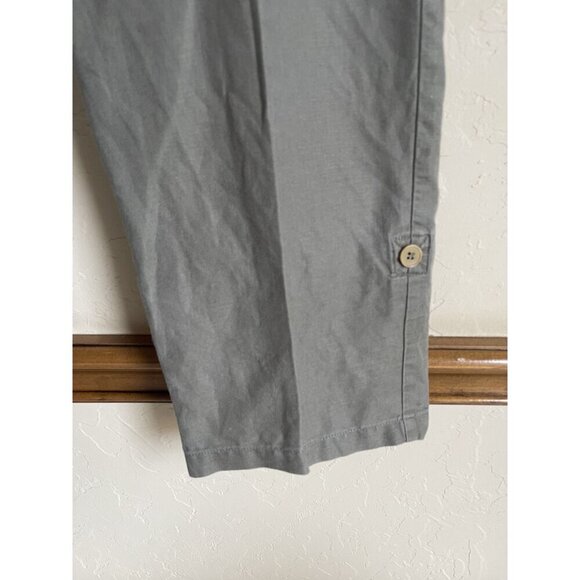 Talbots Signature Size 12 Light Green Cotton Blend Classic Straight Leg Ankle Le - Picture 4 of 9